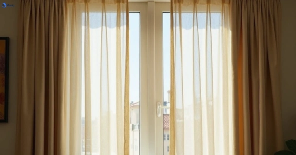 Dusty and dull curtains in birchgrove-nsw before steam cleaning